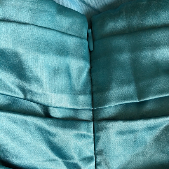 Strapless Teal Blue Midi Dress 💙 - Picture 5 of 5